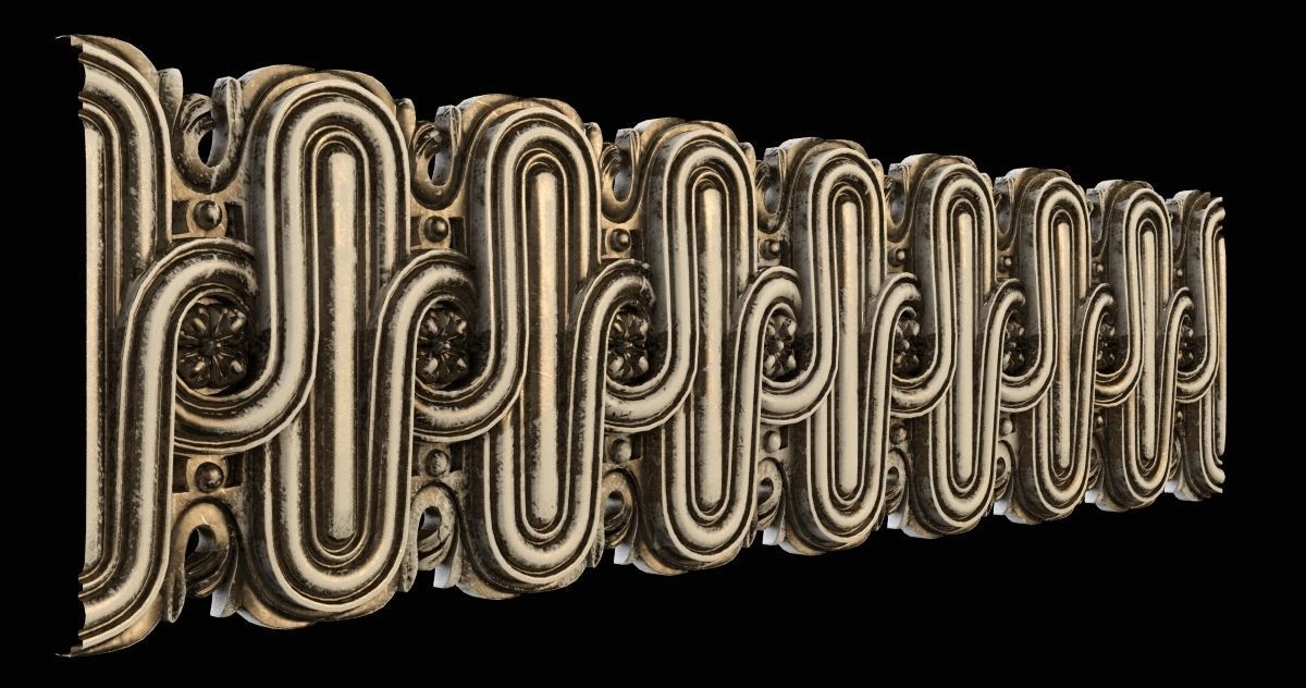 Moulding ornate metal wall art 3D print model_5