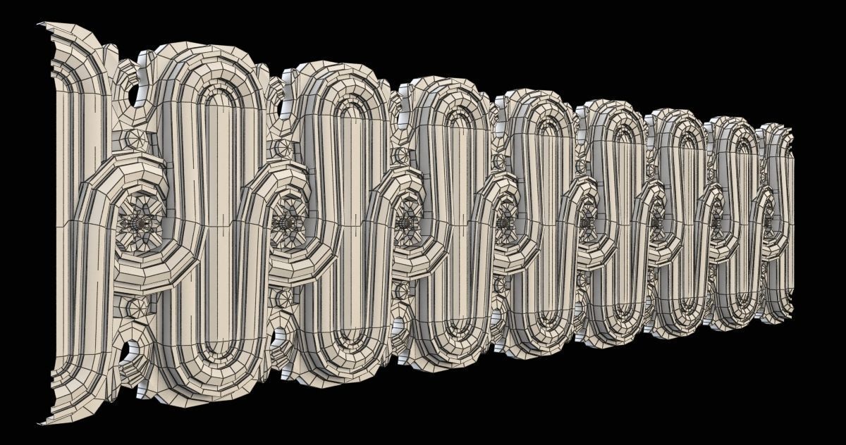 Moulding ornate metal wall art 3D print model_4
