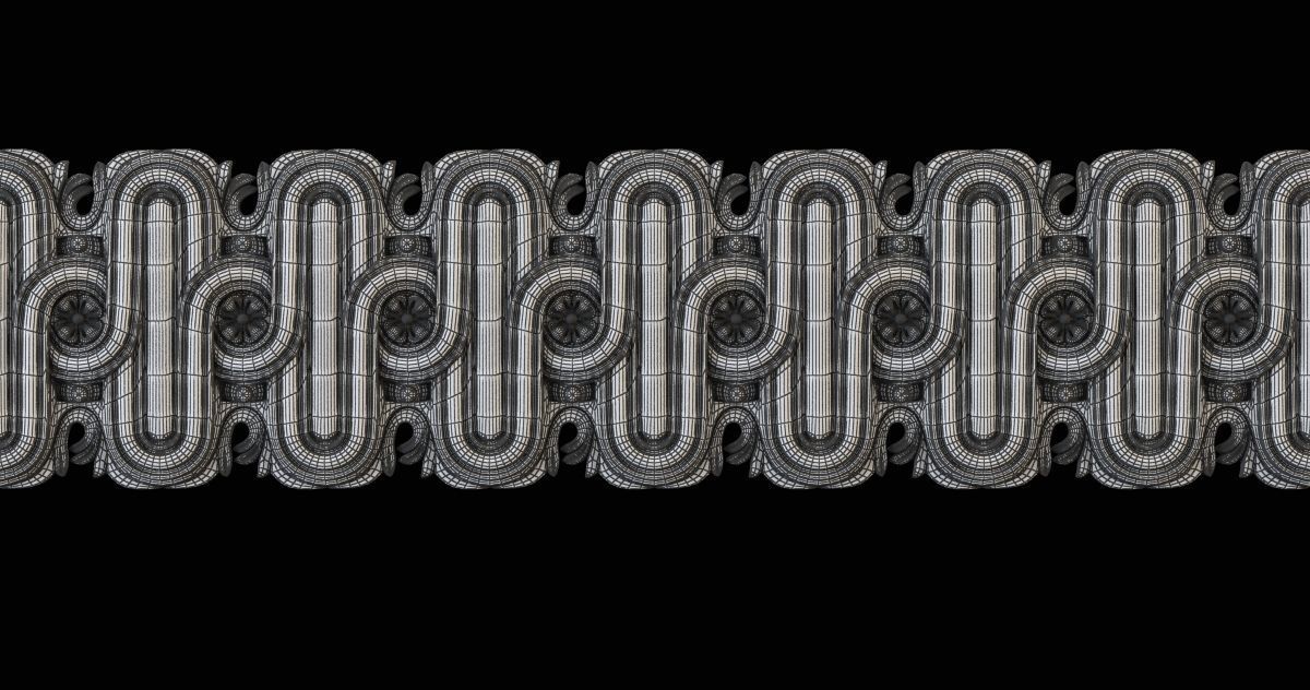 Moulding ornate metal wall art 3D print model_1