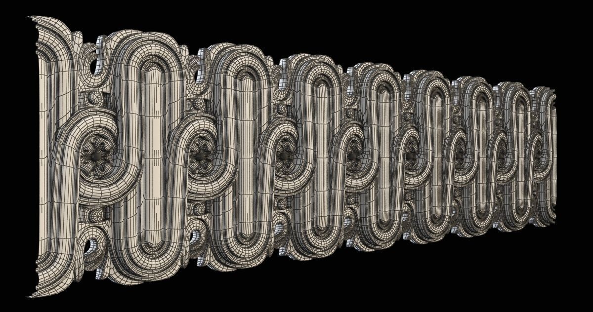 Moulding ornate metal wall art 3D print model_3