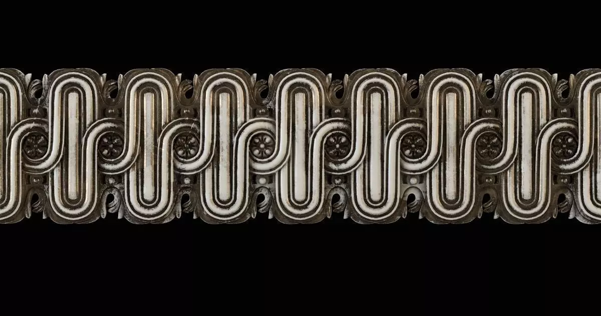 Moulding ornate metal wall art 3D print model_0