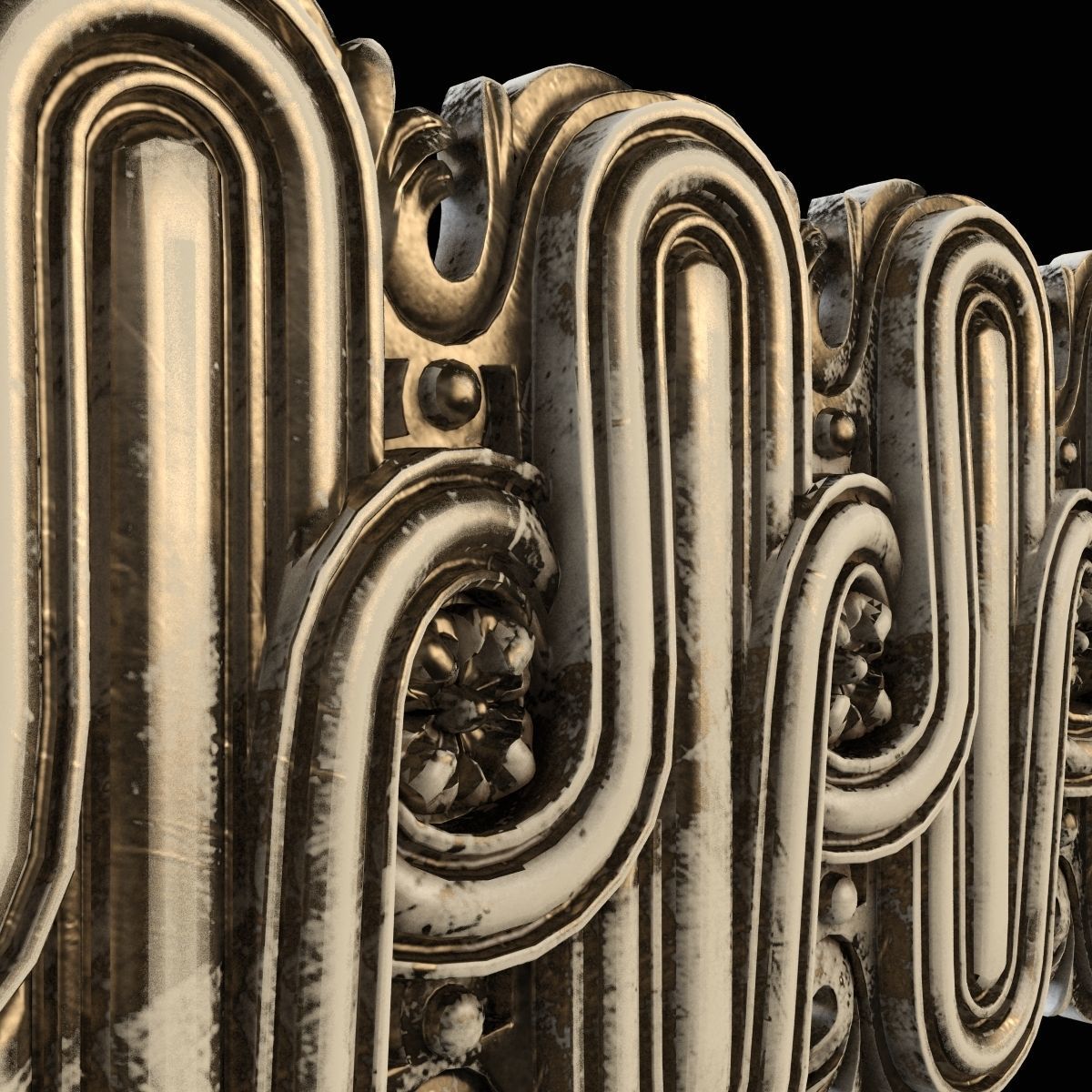 Moulding ornate metal wall art 3D print model_6