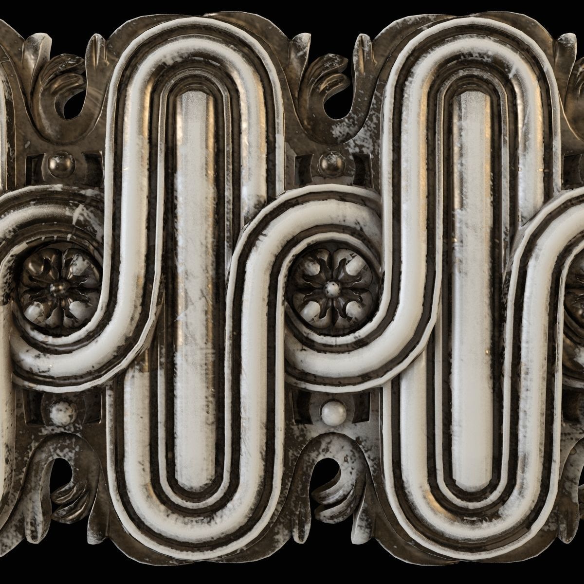 Moulding ornate metal wall art 3D print model_7