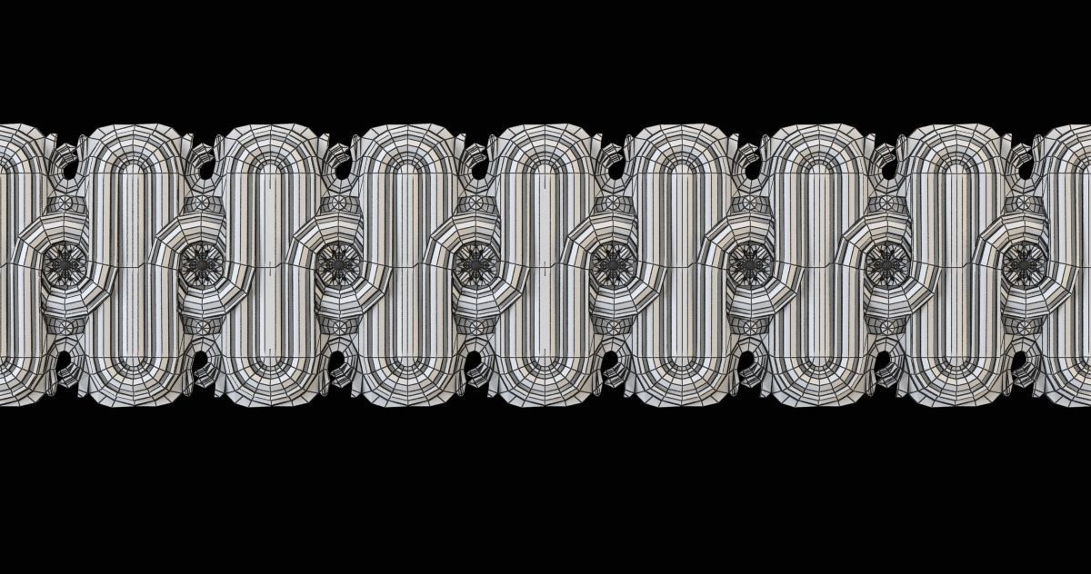 Moulding ornate metal wall art 3D print model_2
