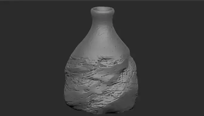 Wooden Jug Low-poly 3D model