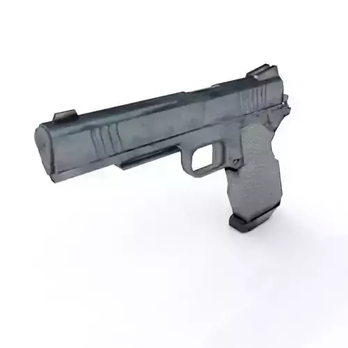 Old Colt 1911 low poly model for game