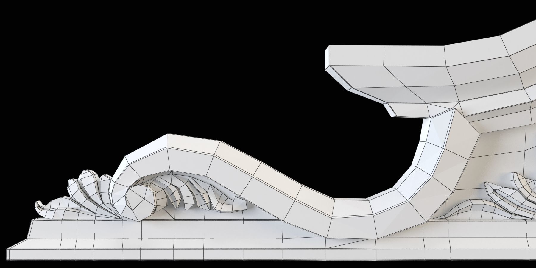 Frontal pair of ornate corbels 3D print model_2