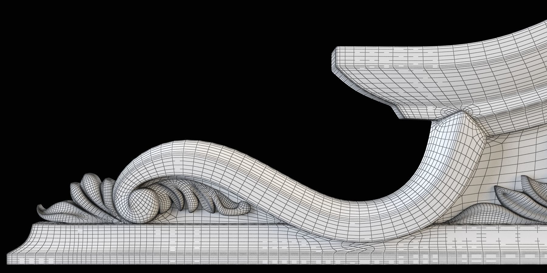 Frontal pair of ornate corbels 3D print model_4