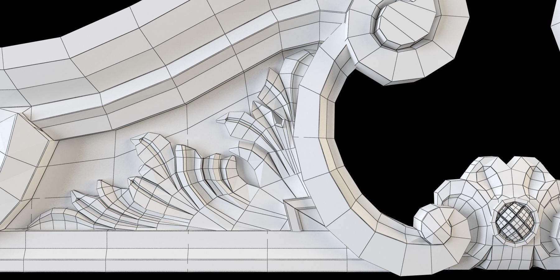 Frontal pair of ornate corbels 3D print model_5