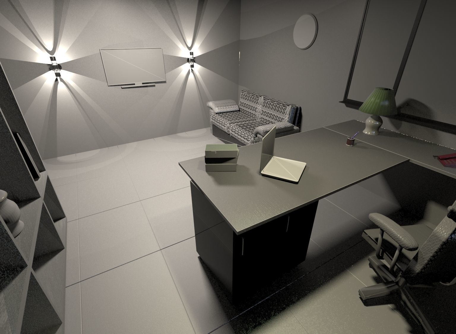 modern office 3D model_5
