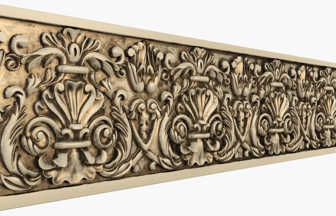 Moulding ornate wall panel 3D print model