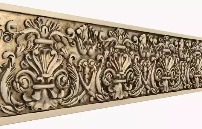 Moulding ornate wall panel 3D print model
