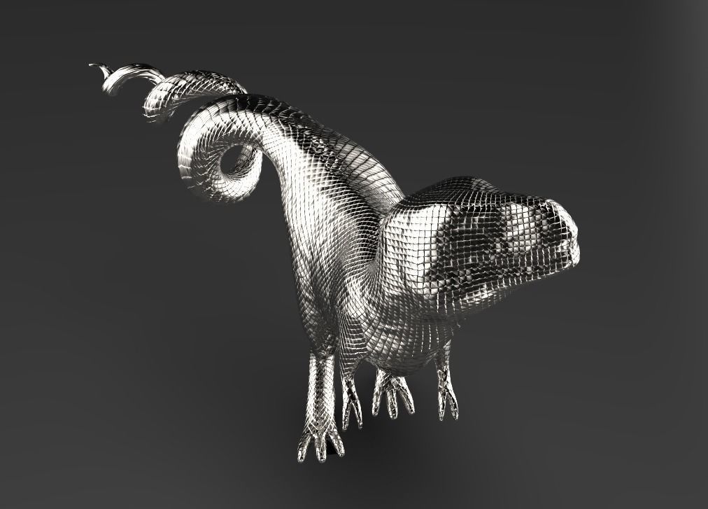 Raptor Bottle Opener Free low-poly 3D model_2