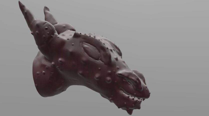 3D Printable Dragon Head Free 3D print model_2