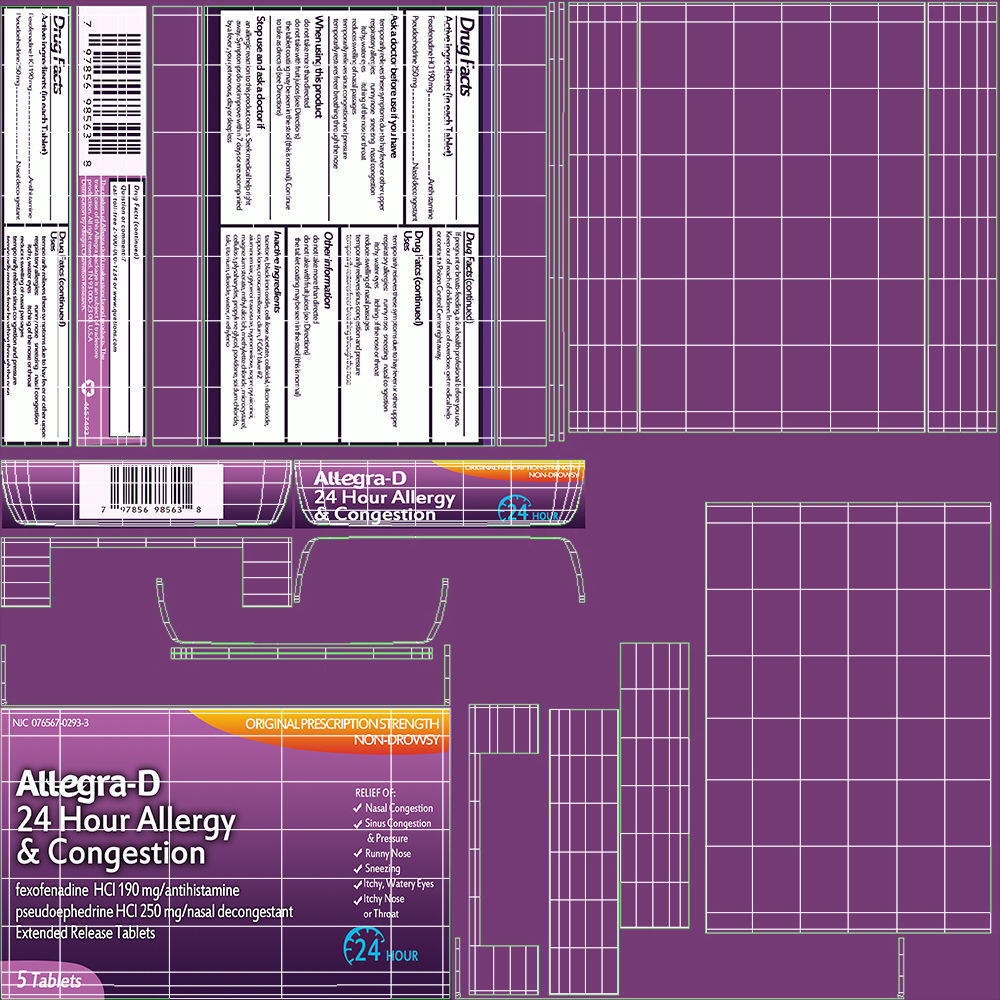 Allegra Allergy Medicine Low-poly 3D model_4