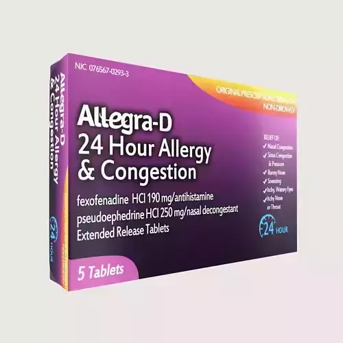 Allegra Allergy Medicine Low-poly 3D model