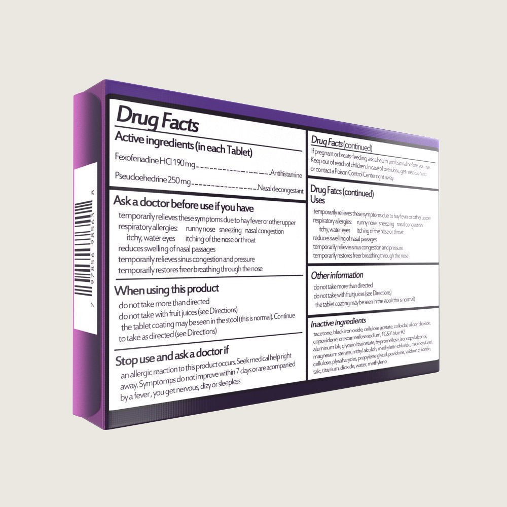 Allegra Allergy Medicine Low-poly 3D model_1
