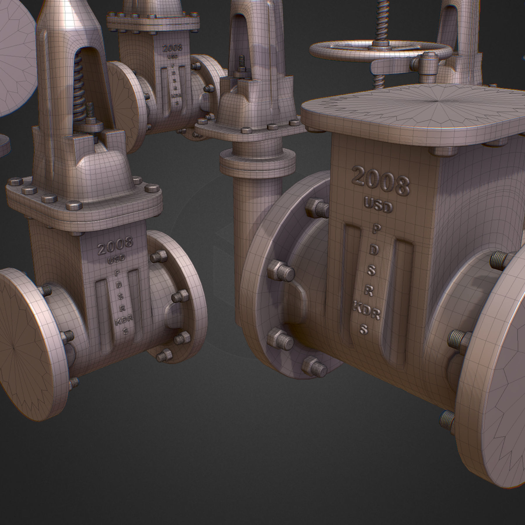 Backflow Pipe Constructor Hi Poly Subdivision 3D model_26