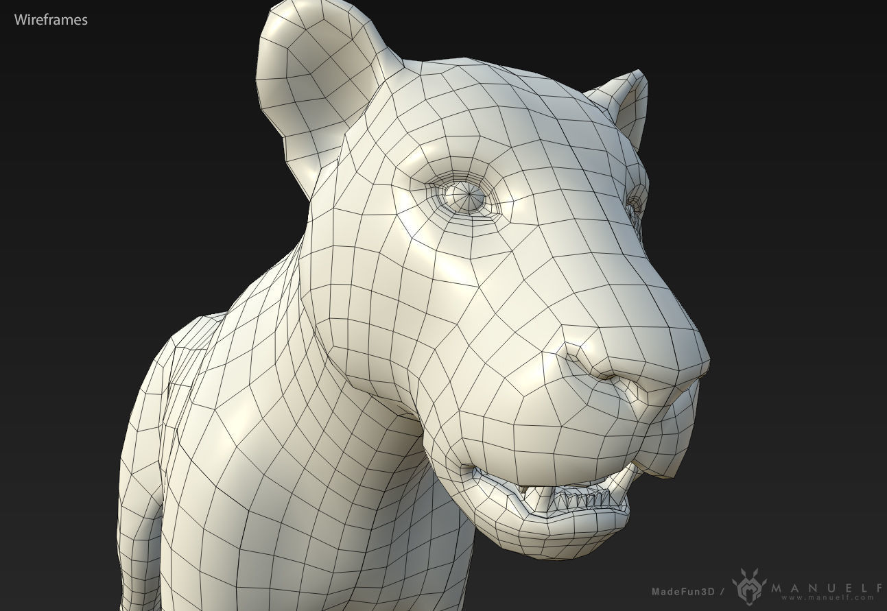 3D Lion Low-poly 3D model_4
