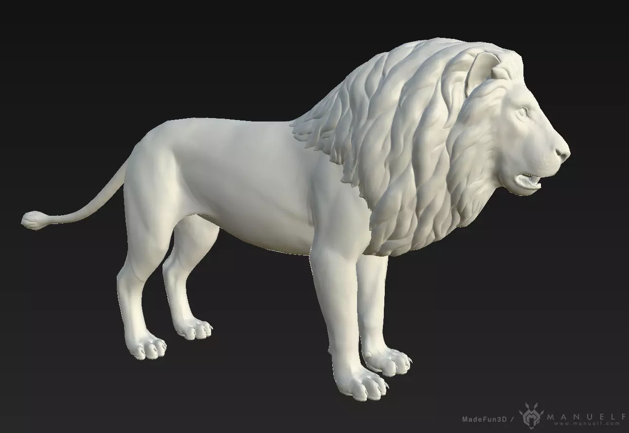 3D Lion Low-poly 3D model_0