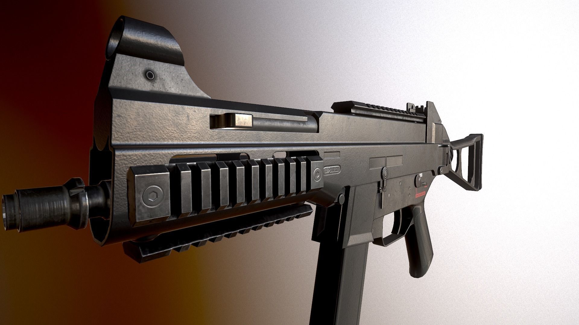 HK UMP-45 Low-poly 3D model_2