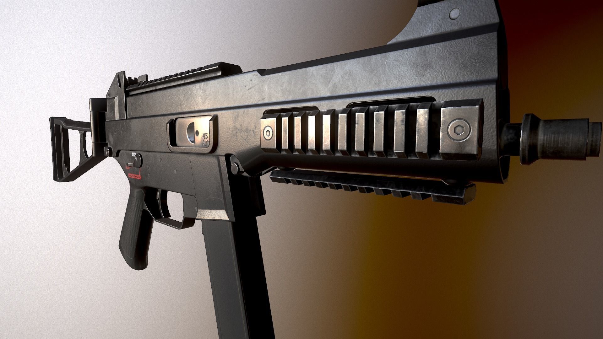HK UMP-45 Low-poly 3D model_3