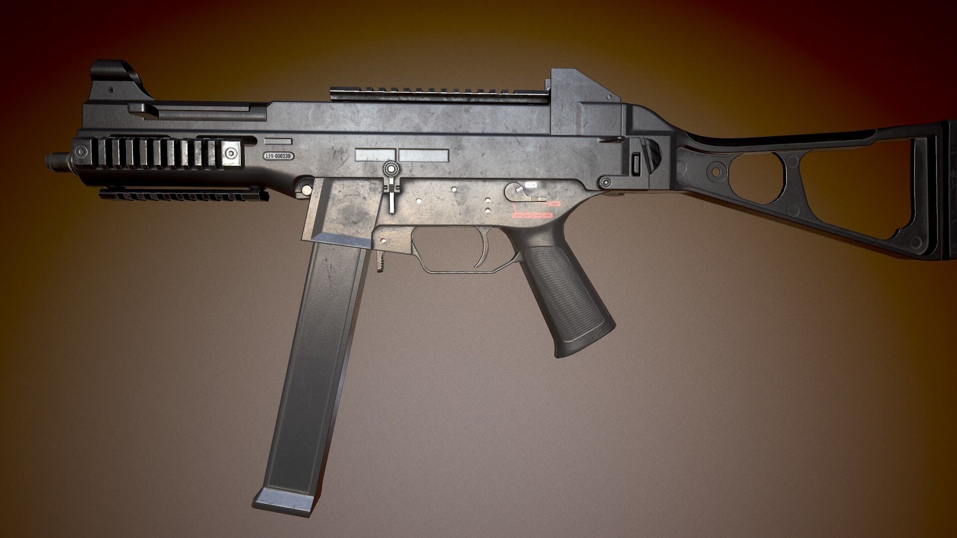 HK UMP-45 Low-poly 3D model_4
