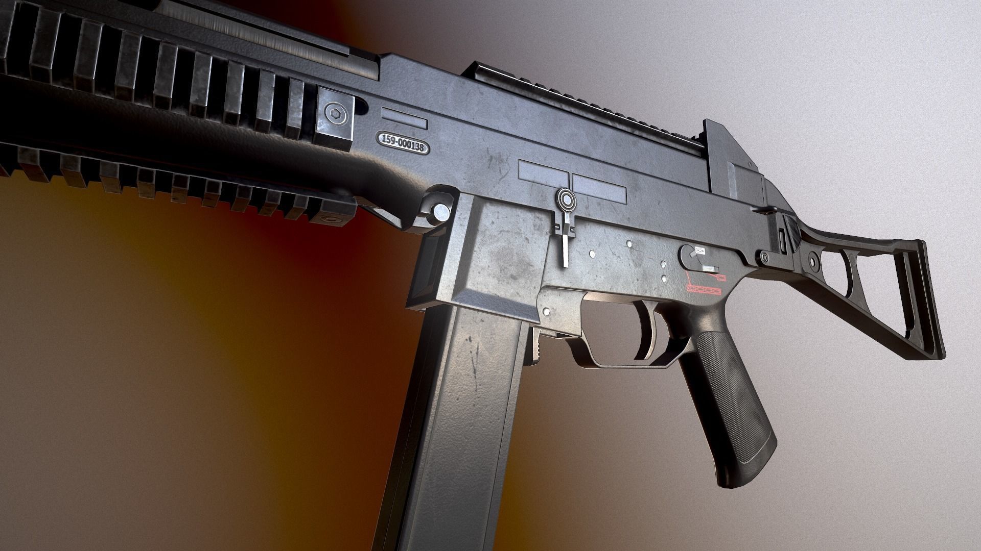 HK UMP-45 Low-poly 3D model_1