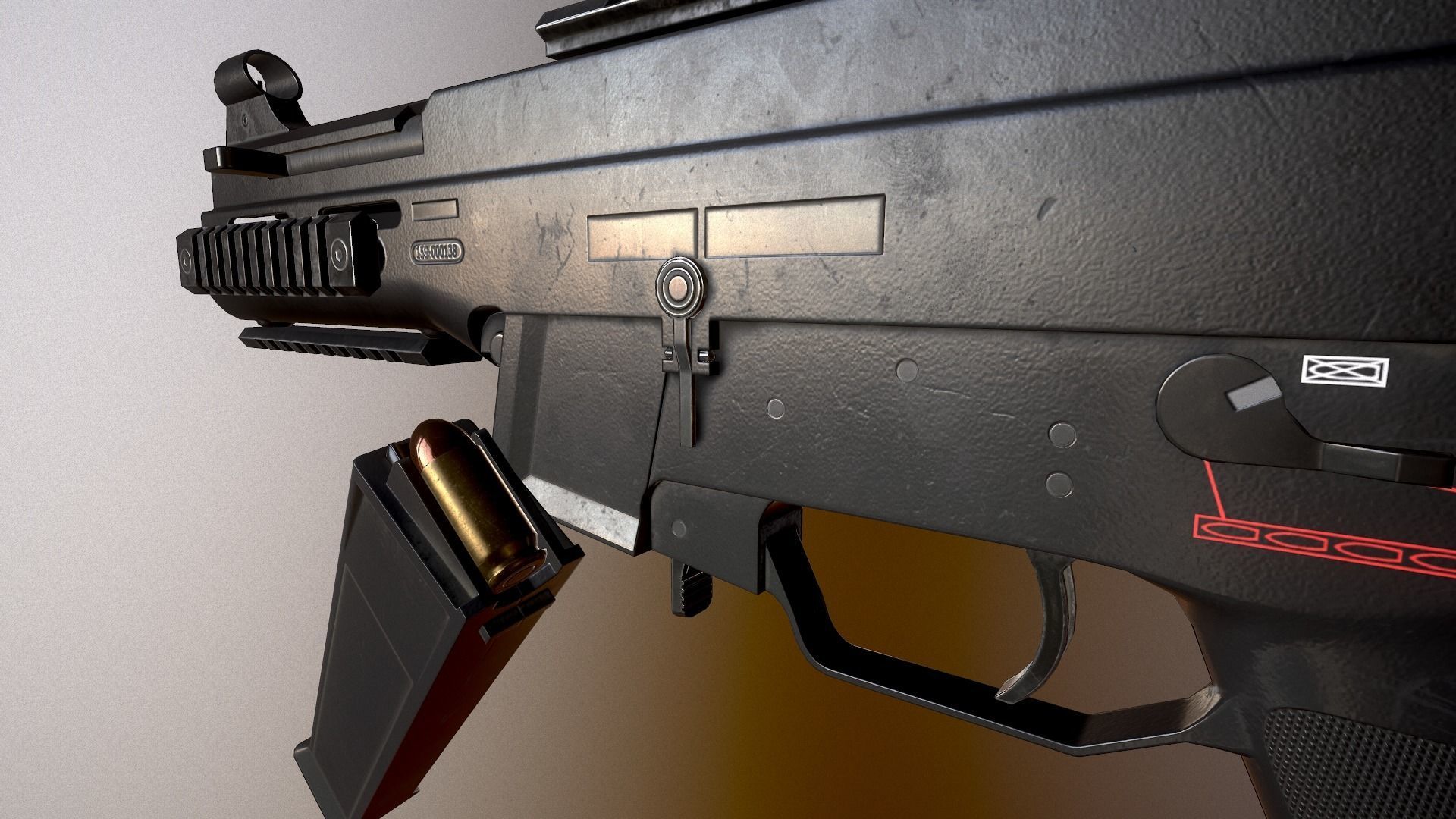 HK UMP-45 Low-poly 3D model_5