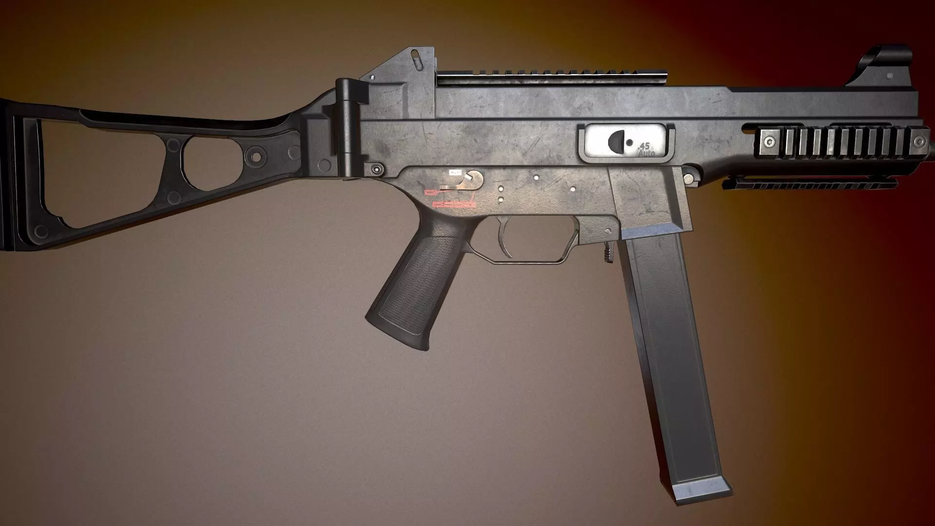 HK UMP-45 Low-poly 3D model_0