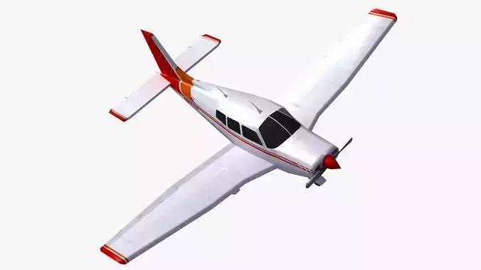 Piper Cherokee Low-poly 3D model