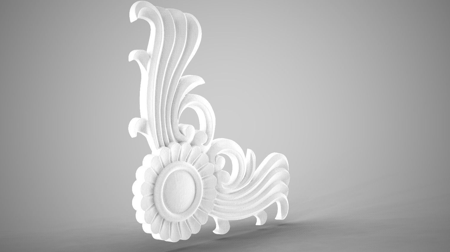 Corner Ornamental 3D print model_3