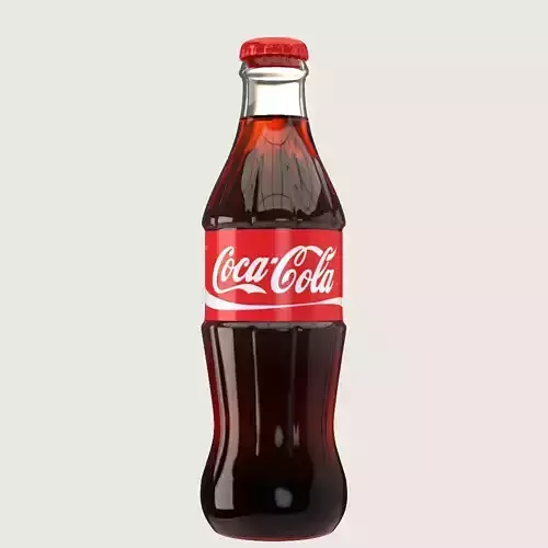 Coca Cola Drink Glass Bottle Low-poly 3D model