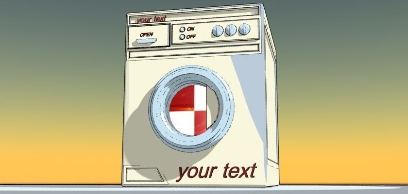 Washing machine Animated Free 3D model_1