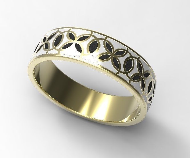 Gold ring with enamel -2 3D print model_6