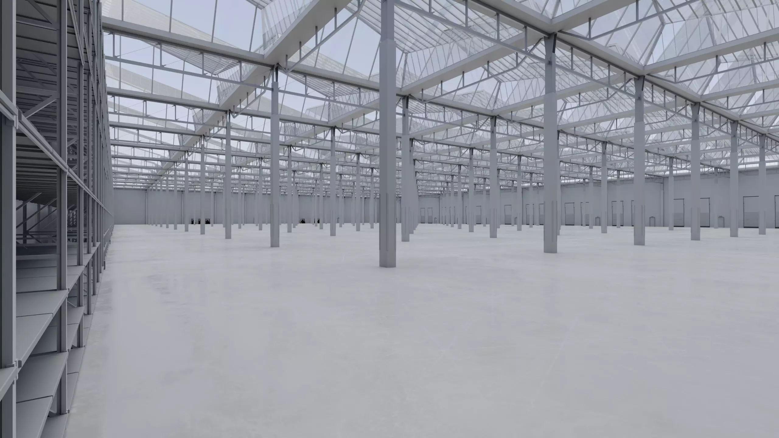 Industrial Warehouse Interior 4 Low-poly 3D model