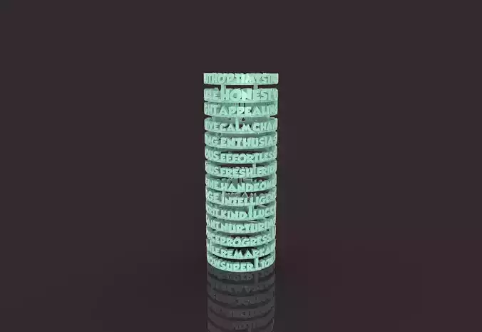 Texty Candle shade 3D print model