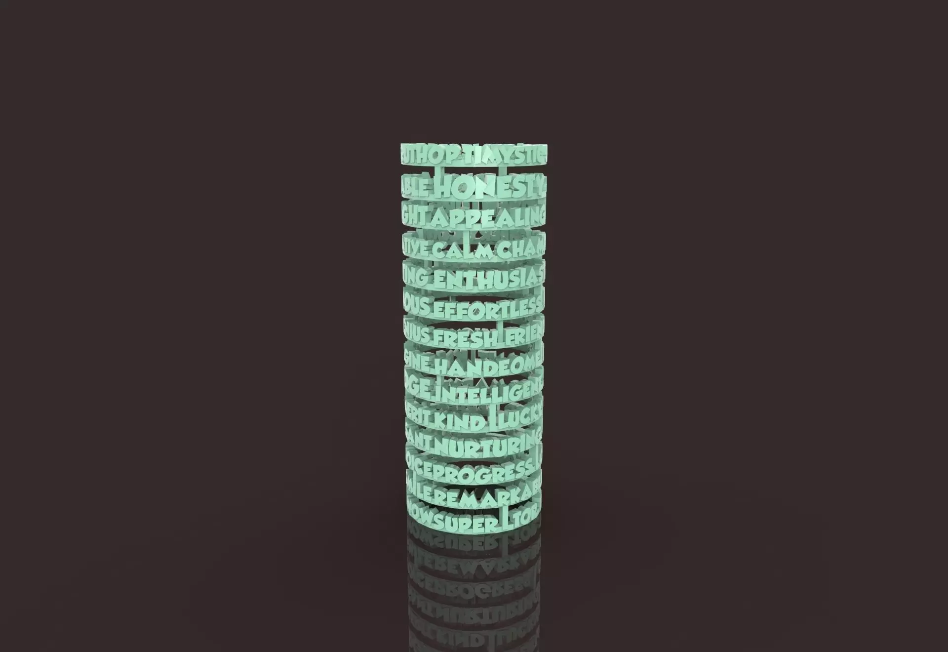 Texty Candle shade 3D print model_0