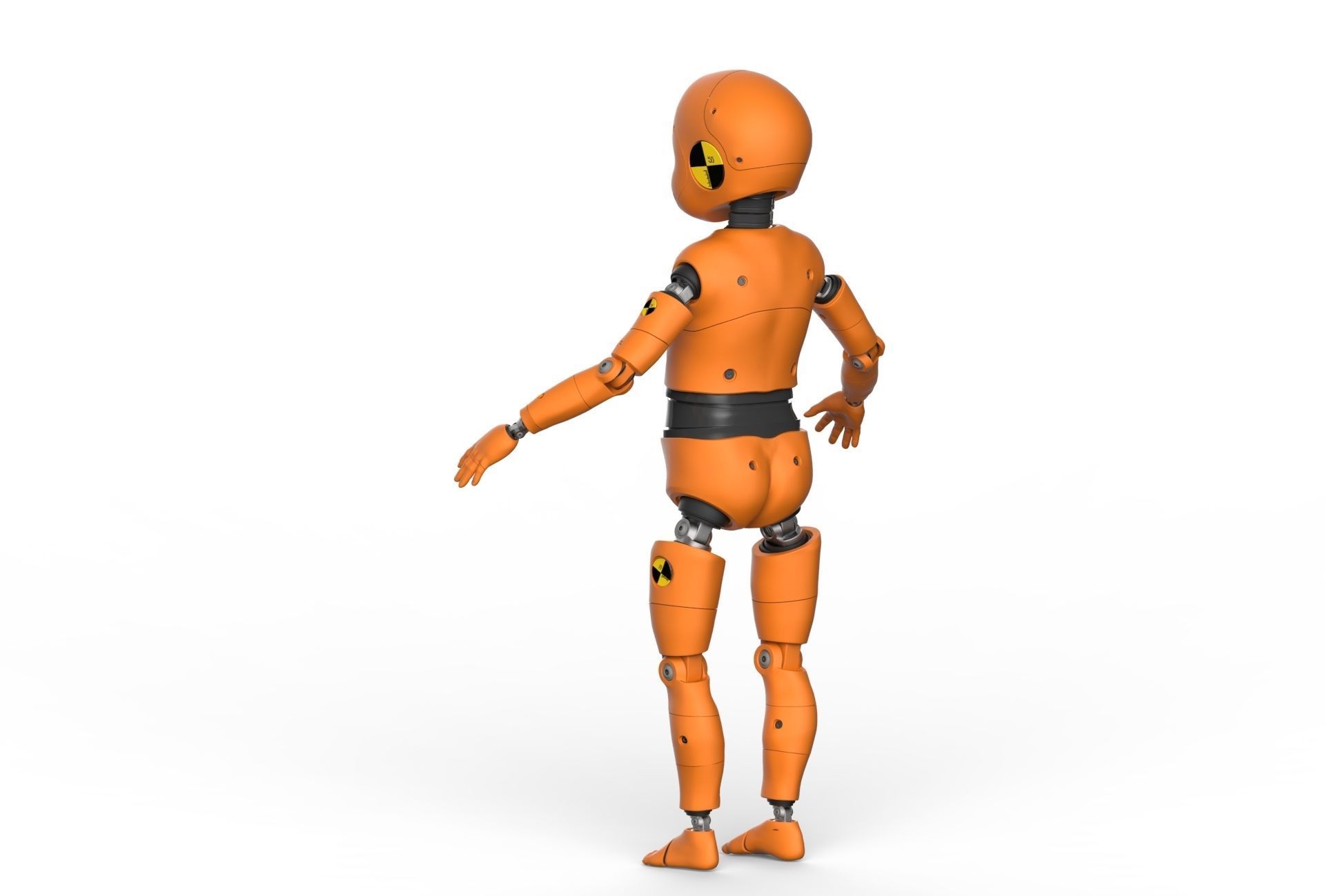 Crash Test Dummy Robot Android 3D model Child 3D model_1