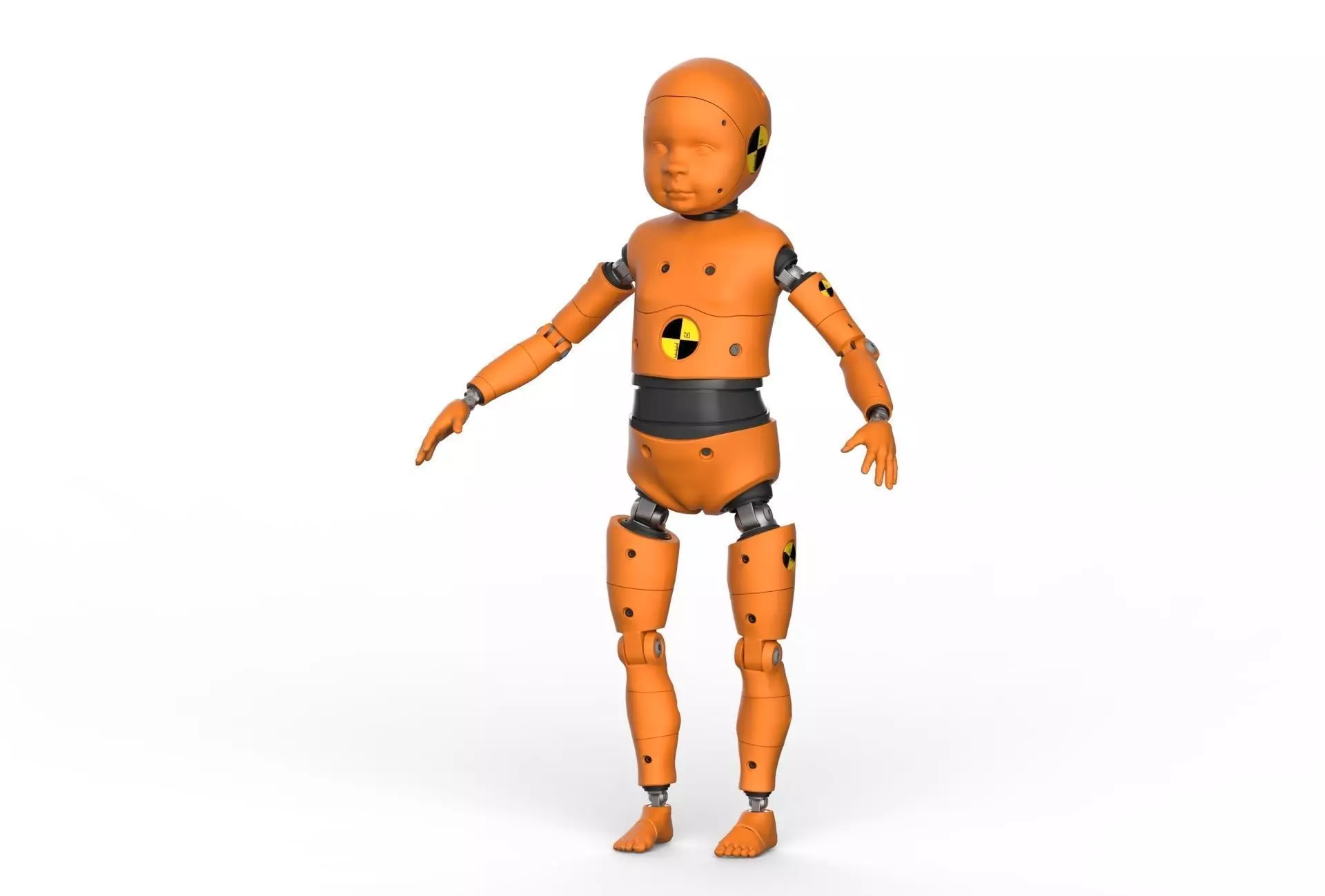 Crash Test Dummy Robot Android 3D model Child 3D model_0