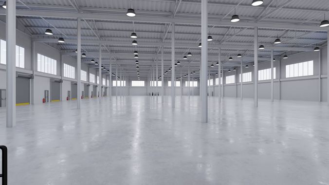 Industrial Warehouse Interior 5 Low-poly 3D model