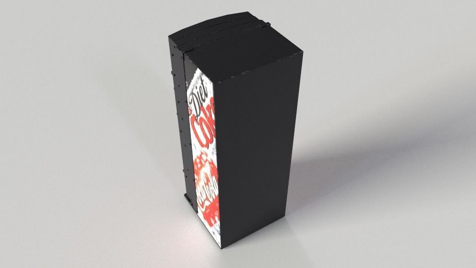Coca-Cola Vending Machine Low-poly 3D model_6