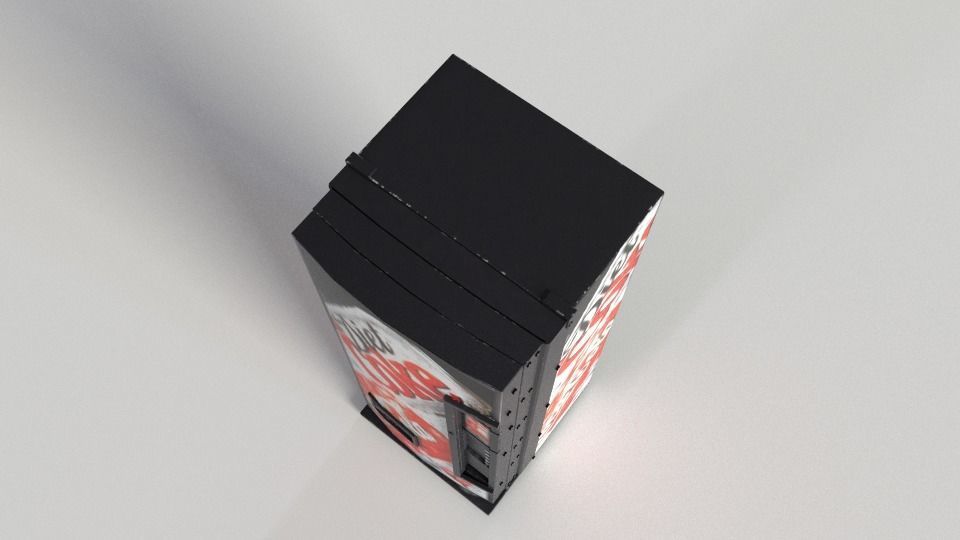 Coca-Cola Vending Machine Low-poly 3D model_4
