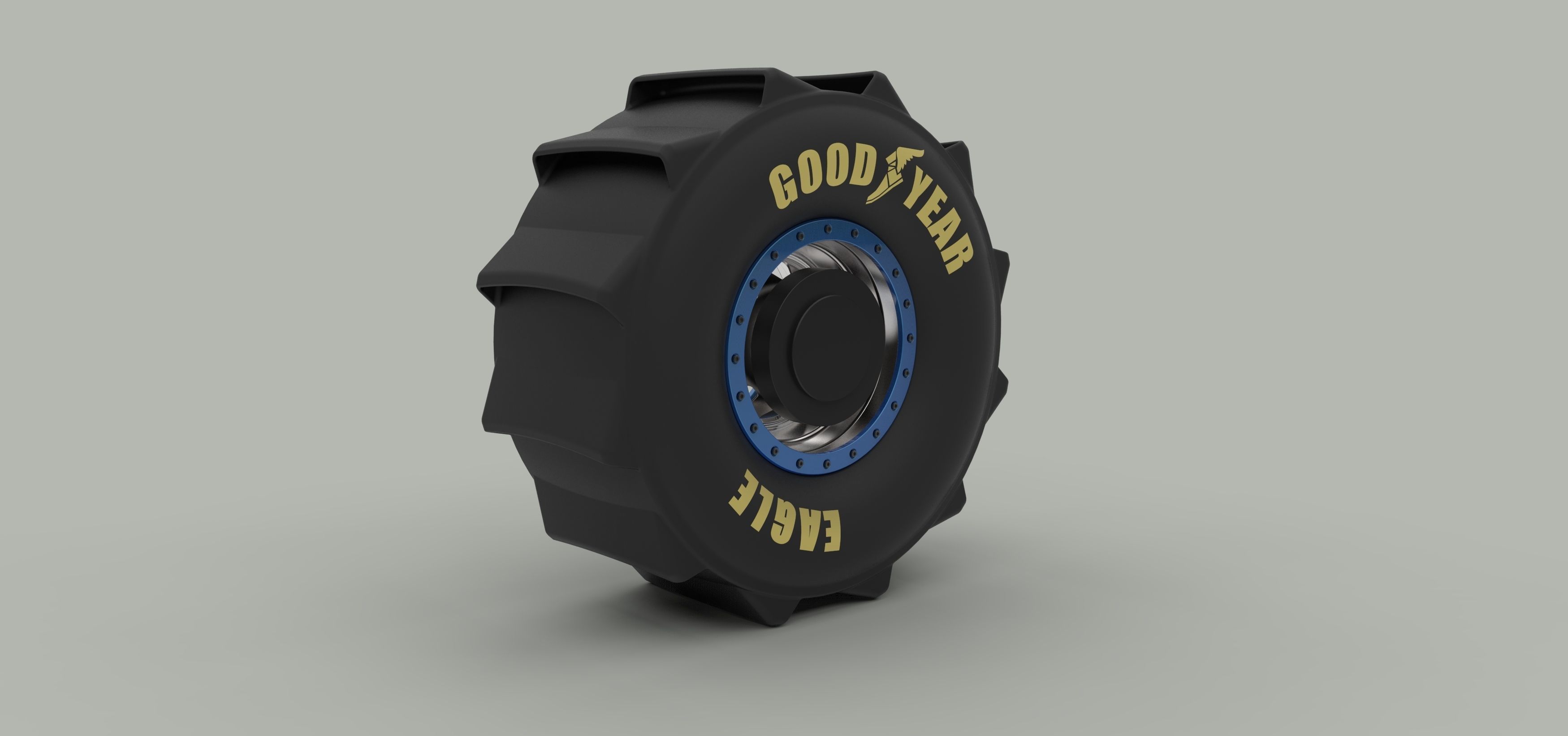 Wheel for mud drag racing 3D model_4