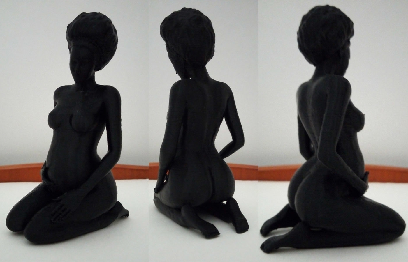 Woman Afro Pregnant 3D print model_4