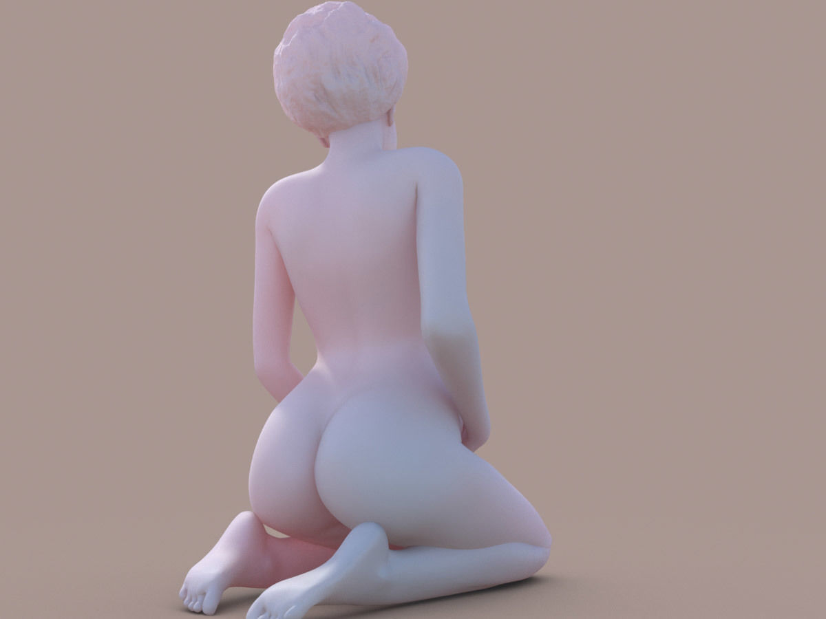 Woman Afro Pregnant 3D print model_3