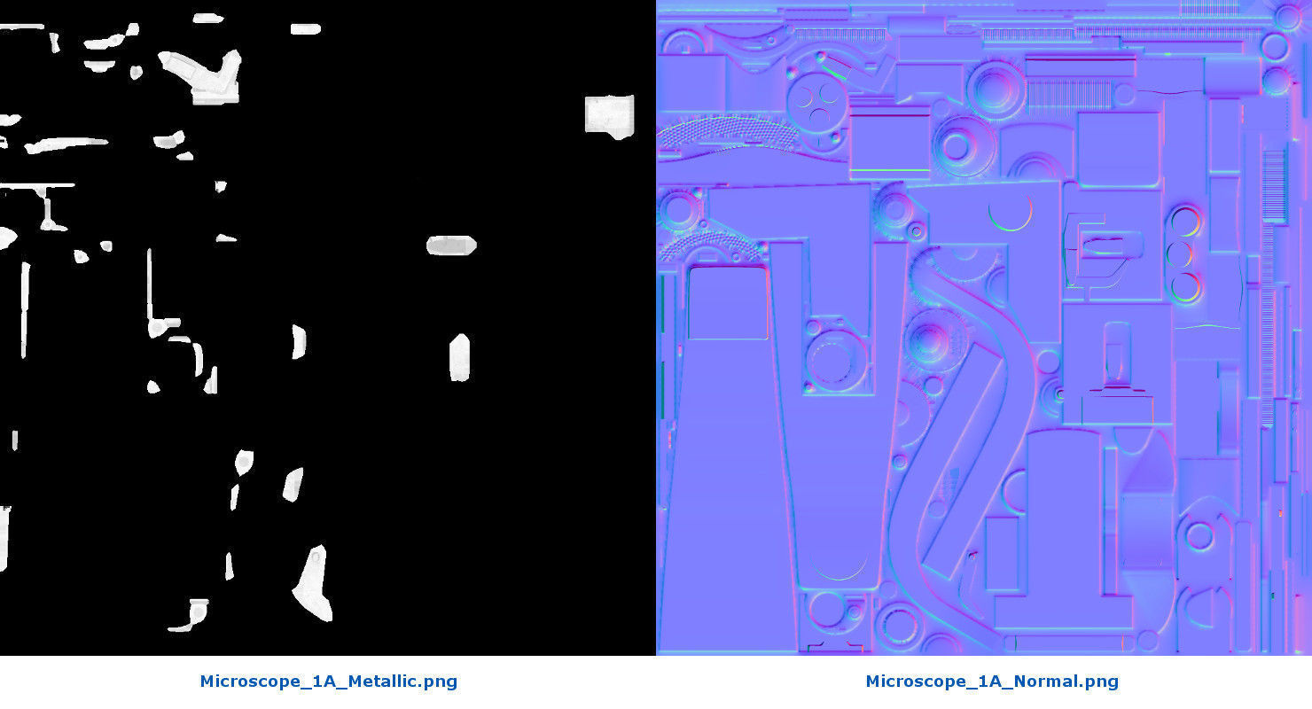 Microscope 1A Low-poly 3D model_7