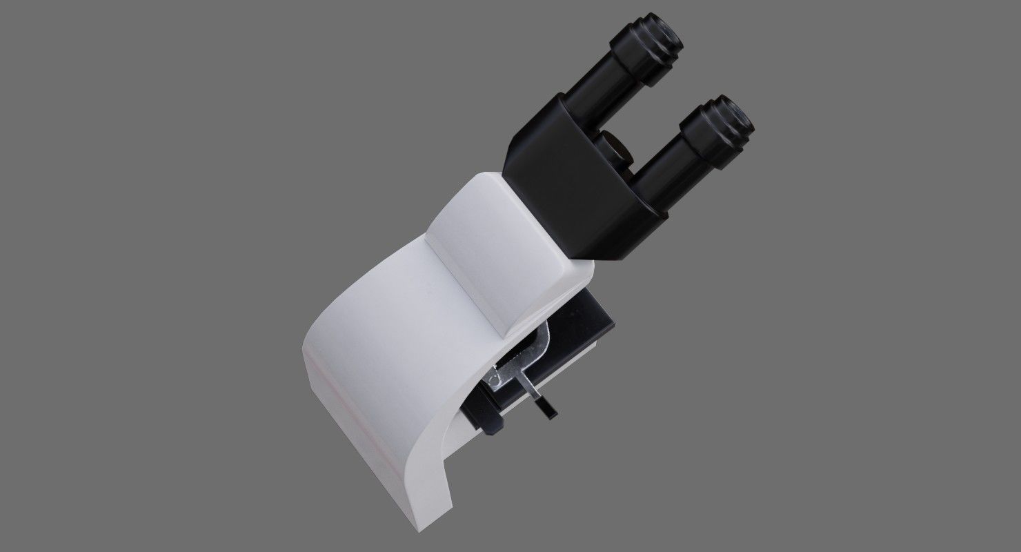 Microscope 1A Low-poly 3D model_2