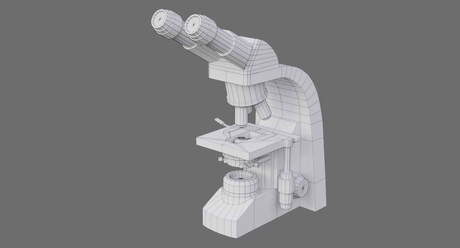 Microscope 1A Low-poly 3D model_5