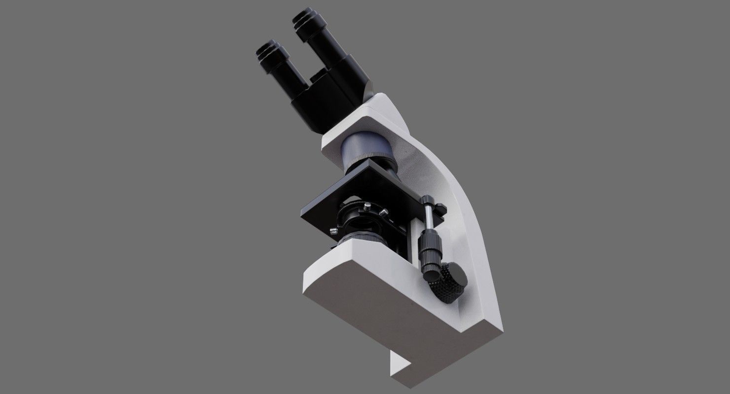 Microscope 1A Low-poly 3D model_4